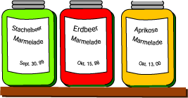 Regal einer Vorratskammer