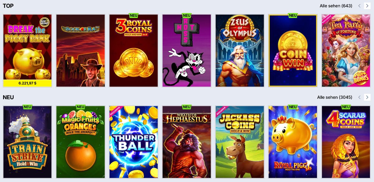 Casino ohne Lizenz Spielauswahl