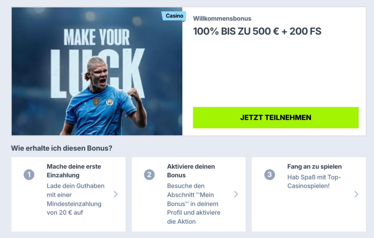 Zoccer Online Casino Willkommensbonus